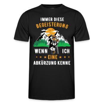 Immer diese Begeisterung Wandern Wanderer Berge - Männer Funktions-T-Shirt - Schwarz - Vorne - AI Model Male 178 dark (178cm)