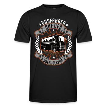 Busfahrer auf der Überholspur Bus Schulbus Busse - Männer Funktions-T-Shirt - Schwarz - Vorne - AI Model Male 178 dark (178cm)