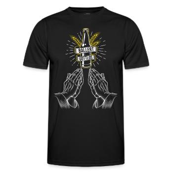 Ballert Gottlos Bier Saufen Biere Biergarten - Männer Funktions-T-Shirt - Schwarz - Vorne - AI Model Male 178 dark (178cm)