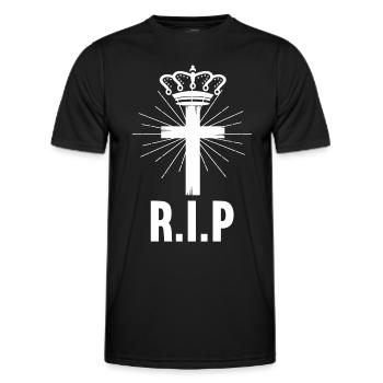 RIP Queen - Männer Funktions-T-Shirt - Schwarz - Vorne - AI Model Male 178 dark (178cm)