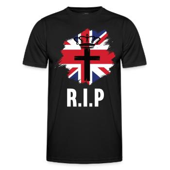 RIP Queen - Männer Funktions-T-Shirt - Schwarz - Vorne - AI Model Male 178 dark (178cm)