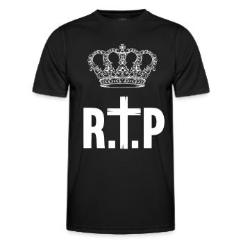 RIP Queen - Men's Functional T-Shirt - black - Front - AI Model Male 178 dark (178cm)