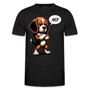 No Beagle Beagle owner Beagle lover Beaglefan - Men's Functional T-Shirt - black - Front - AI Model Male 178 dark (178cm)