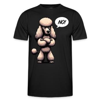 No Pudel Pudelbesitzer Pudelliebhaber Pudelhund - Männer Funktions-T-Shirt - Schwarz - Vorne - AI Model Male 178 dark (178cm)