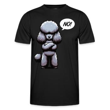 No Poodle Poodle Owner Poodle Lover Poodle Dog - Men's Functional T-Shirt - black - Front - AI Model Male 178 dark (178cm)