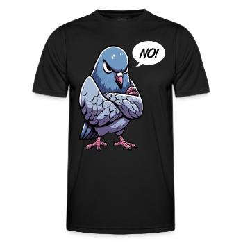 No pigeon pigeons pigeon fanciers pigeon fanciers - Men's Functional T-Shirt - black - Front - AI Model Male 178 dark (178cm)