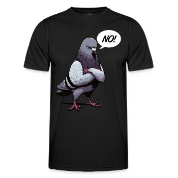No pigeon pigeons pigeon fanciers pigeon fanciers - Men's Functional T-Shirt - black - Front - AI Model Male 178 dark (178cm)