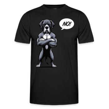No Great Dane Great Dane Great Dane Owner Great Dane Fan - Men's Functional T-Shirt - black - Front - AI Model Male 178 dark (178cm)