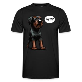 Nein Deutsch Drahthaar Deutsch-Drahthaar Besitzer - Männer Funktions-T-Shirt - Schwarz - Vorne - AI Model Male 178 dark (178cm)