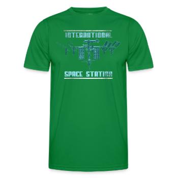 ISS - International Space Station - Men's Functional T-Shirt - kelly green - Front - AI Model Male 178 dark (178cm)