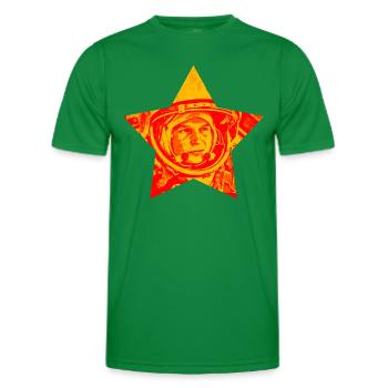 Youri Gagarine Astronaute - T-shirt sport Homme - vert - Devant - AI Model Male 178 dark (178cm)