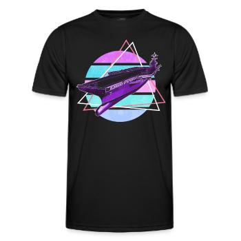 Aircraft carrier - Men's Functional T-Shirt - black - Front - AI Model Male 178 dark (178cm)