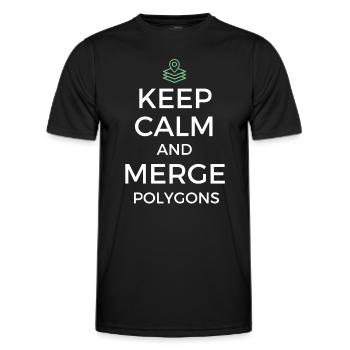 SIG - Systèmes d’Information Géographique - T-shirt sport Homme - noir - Devant - AI Model Male 178 dark (178cm)