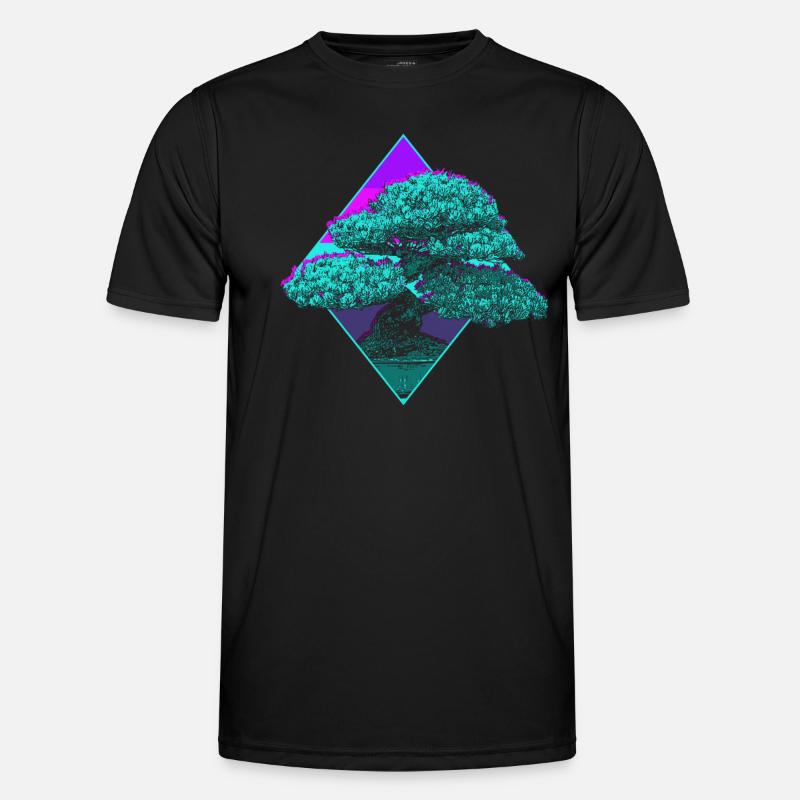 Bonsai Baum - Männer Funktions-T-Shirt - Schwarz