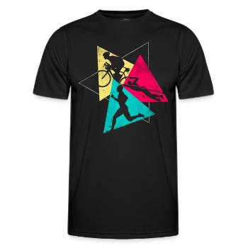 Triathlon - Men's Functional T-Shirt - black - Front - AI Model Male 178 dark (178cm)