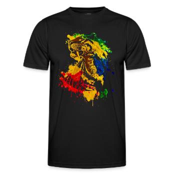 Saber-toothed tiger - Men's Functional T-Shirt - black - Front - AI Model Male 178 dark (178cm)