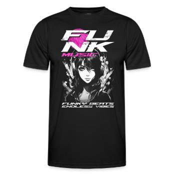 Funk Musik - Männer Funktions-T-Shirt - Schwarz - Vorne - AI Model Male 178 dark (178cm)