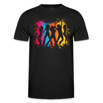 Disco Music Dancing - Men's Functional T-Shirt - black - Front - AI Model Male 178 dark (178cm)