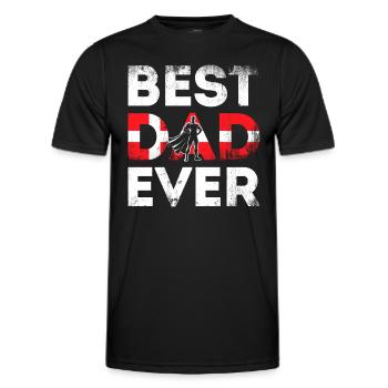 Bester Papa aller Zeiten - Dänemark - Männer Funktions-T-Shirt - Schwarz - Vorne - AI Model Male 178 dark (178cm)