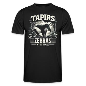 Tapire - Die Zebras des Dschungels - Männer Funktions-T-Shirt - Schwarz - Vorne - AI Model Male 178 dark (178cm)