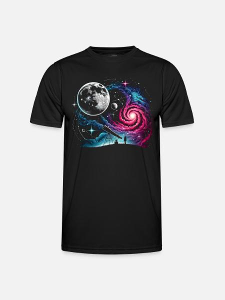 Astronomy Telescope Space - Men's Functional T-Shirt - black