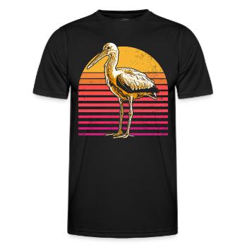Storch - Männer Funktions-T-Shirt - Schwarz - Vorne - AI Model Male 178 dark (178cm)