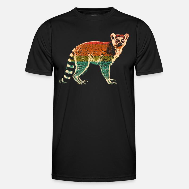 Lemur Madagascar - Men's Functional T-Shirt - black