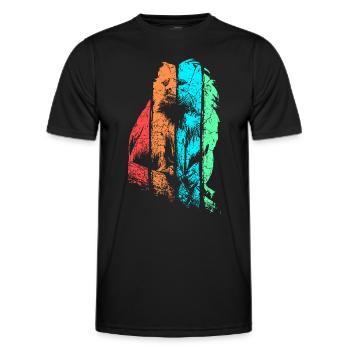 Tamarin Affe Primat - Männer Funktions-T-Shirt - Schwarz - Vorne - AI Model Male 178 dark (178cm)