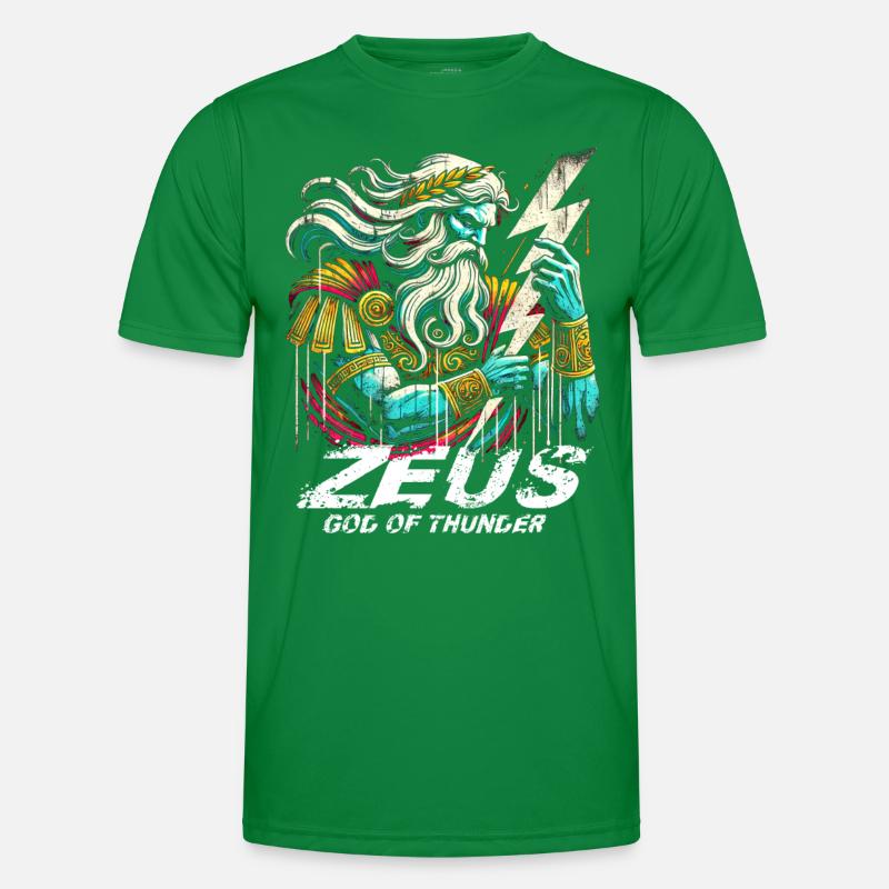 Zeus Griechischer Donnergott Männer Funktions-T-Shirt