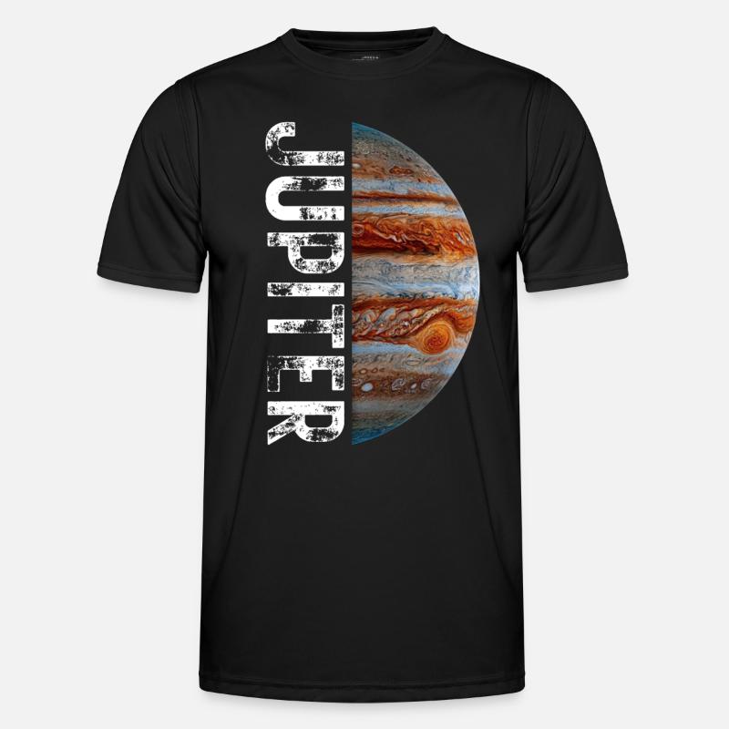 Jupiter Planet Sonnensystem - Männer Funktions-T-Shirt - Schwarz