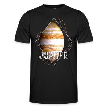 Jupiter Planet Sonnensystem - Männer Funktions-T-Shirt - Schwarz - Vorne - AI Model Male 178 dark (178cm)