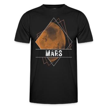Mars Planet Sonnensystem - Männer Funktions-T-Shirt - Schwarz - Vorne - AI Model Male 178 dark (178cm)