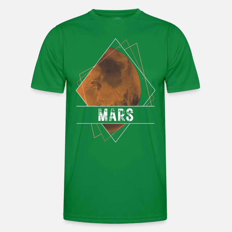 Mars Planet Sonnensystem Männer Funktions-T-Shirt