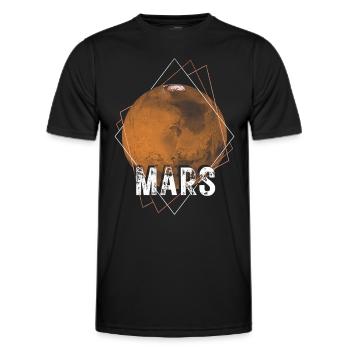 Mars Planet - Männer Funktions-T-Shirt - Schwarz - Vorne - AI Model Male 178 dark (178cm)