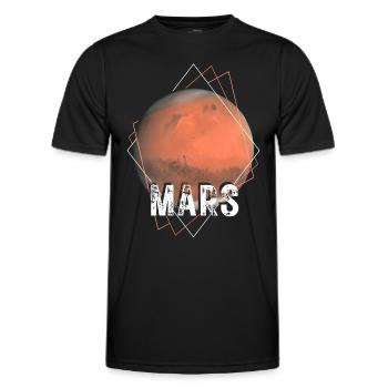 Mars Planet - Männer Funktions-T-Shirt - Schwarz - Vorne - AI Model Male 178 dark (178cm)