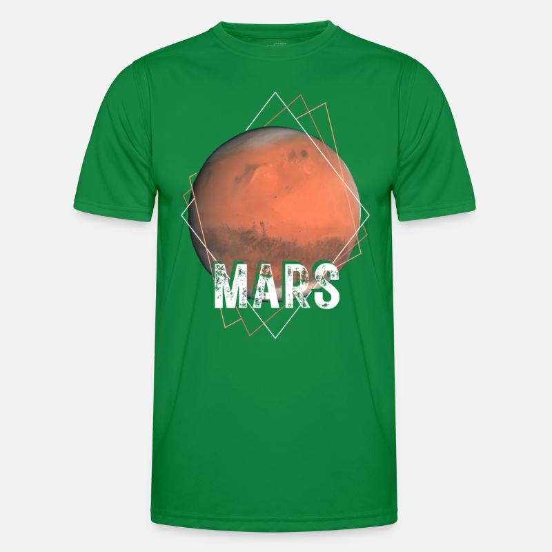 Mars Planet Männer Funktions-T-Shirt