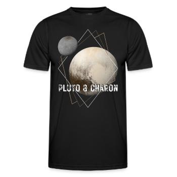 Pluto und Charon - Männer Funktions-T-Shirt - Schwarz - Vorne - AI Model Male 178 dark (178cm)