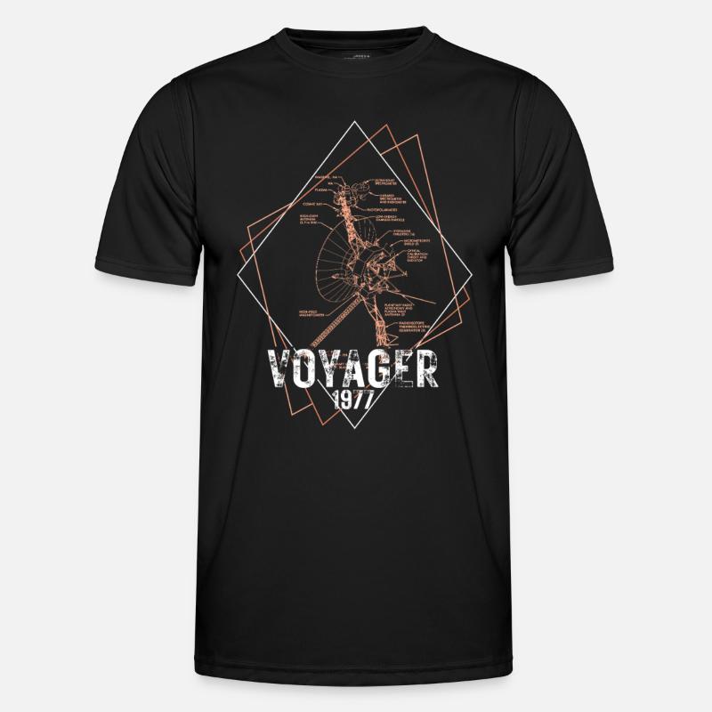 Voyager Space Probe 1977 - Men's Functional T-Shirt - black