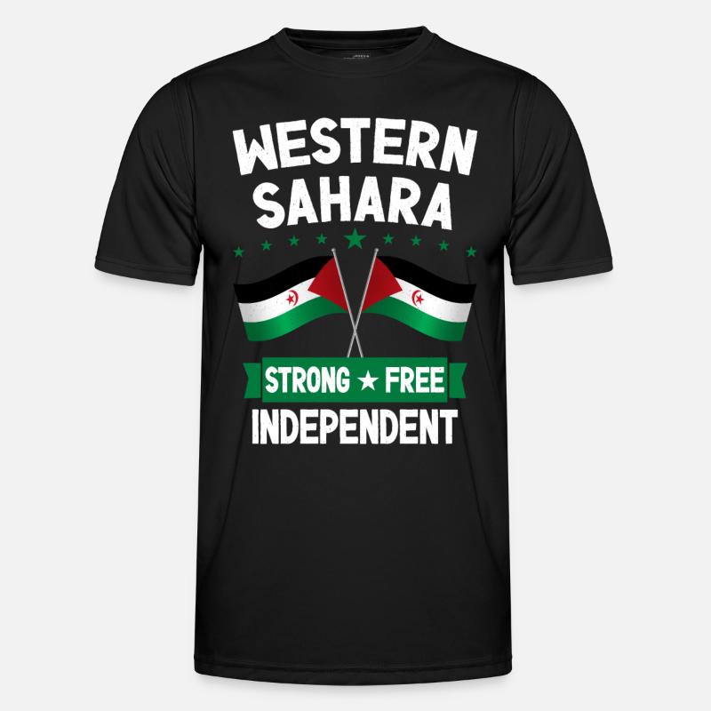 Westsahara - Männer Funktions-T-Shirt - Schwarz