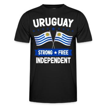 Uruguay - T-shirt sport Homme - noir - Devant - AI Model Male 178 dark (178cm)