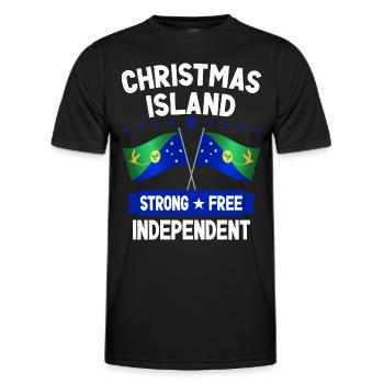 Weihnachtsinsel - Männer Funktions-T-Shirt - Schwarz - Vorne - AI Model Male 178 dark (178cm)