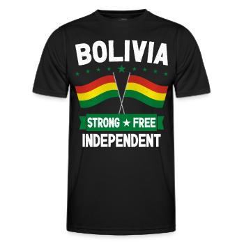 Bolivien - Männer Funktions-T-Shirt - Schwarz - Vorne - AI Model Male 178 dark (178cm)