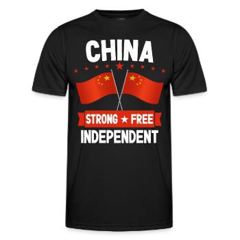 Chine - T-shirt sport Homme - noir - Devant - AI Model Male 178 dark (178cm)