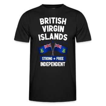 Britische Jungferninseln - Männer Funktions-T-Shirt - Schwarz - Vorne - AI Model Male 178 dark (178cm)
