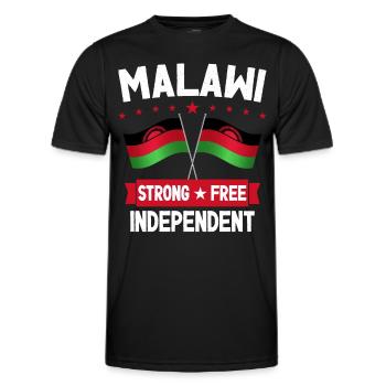 Malawi - Men's Functional T-Shirt - black - Front - AI Model Male 178 dark (178cm)