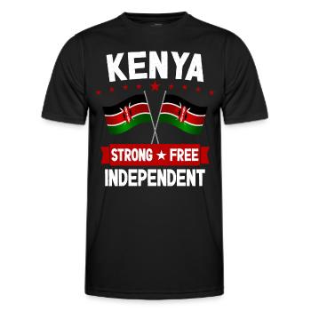 Kenya - T-shirt sport Homme - noir - Devant - AI Model Male 178 dark (178cm)