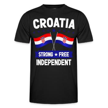 Kroatien - Männer Funktions-T-Shirt - Schwarz - Vorne - AI Model Male 178 dark (178cm)