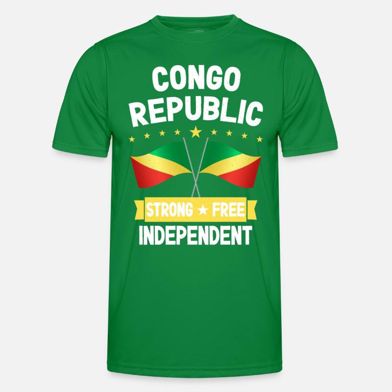 Kongo Republik Männer Funktions-T-Shirt