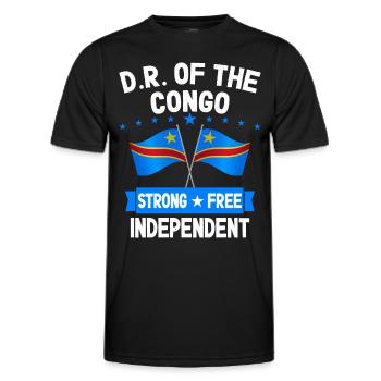 République démocratique du Congo - T-shirt sport Homme - noir - Devant - AI Model Male 178 dark (178cm)