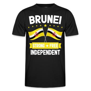 Brunei - T-shirt sport Homme - noir - Devant - AI Model Male 178 dark (178cm)